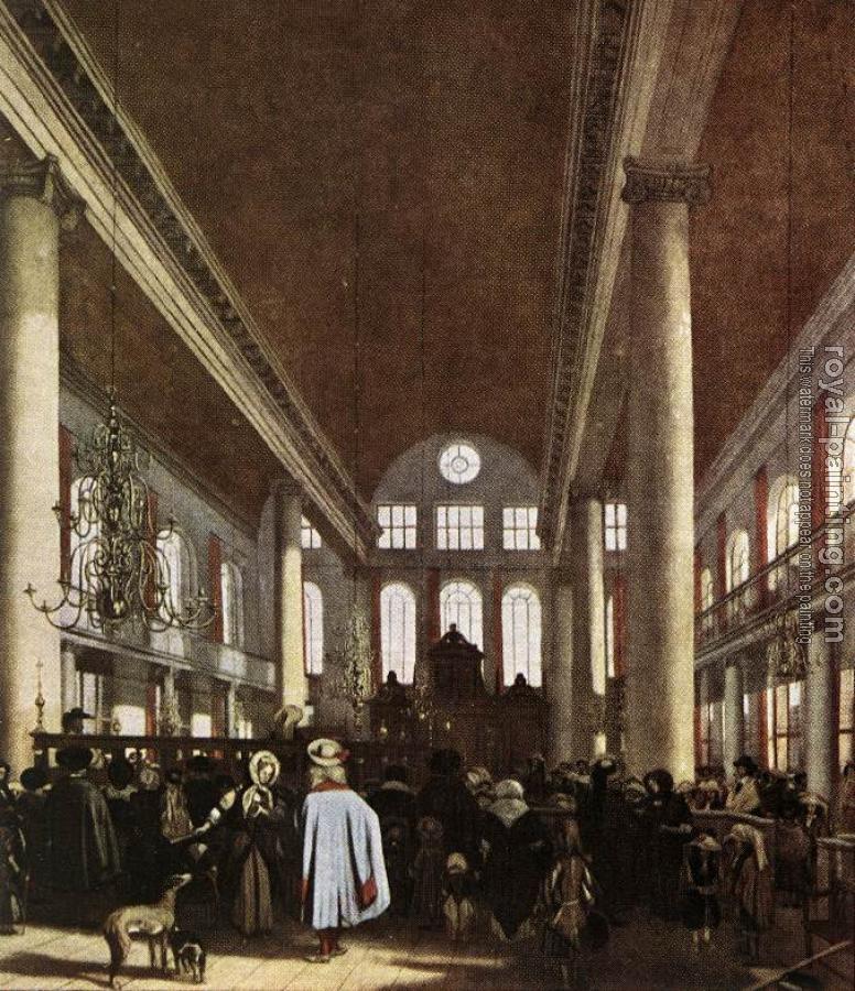 Emanuel De Witte : Interior of the Portuguese Synagogue in Amsterdam